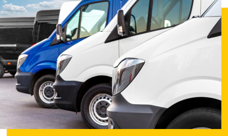line of mini-fleet vans